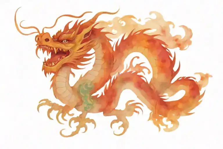 Korean style dragon tattoo design idea