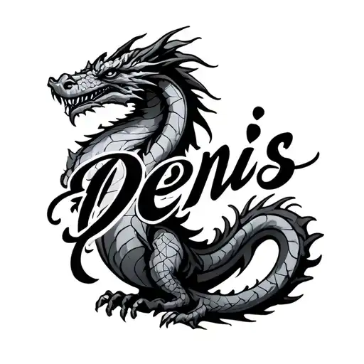 "Denis " Nordic Dragon tattoo design idea