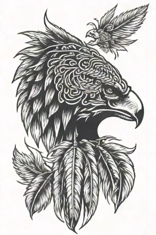 bear paw, fingerprint, eagle feather memorial tattoo tattoo design idea