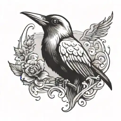neck tattoo with bird rising from ashes tattoo design idea