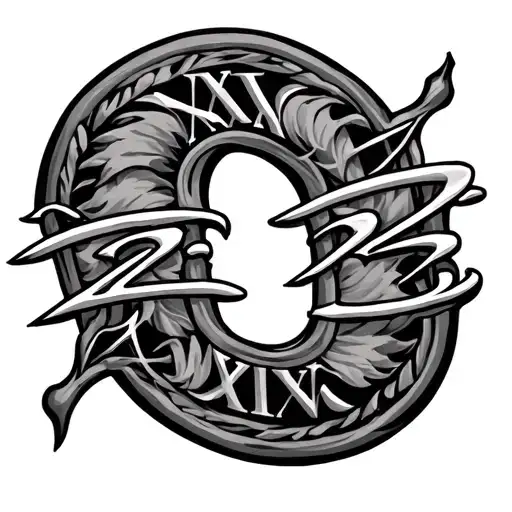 Roman Numerals 2023 tattoo design idea