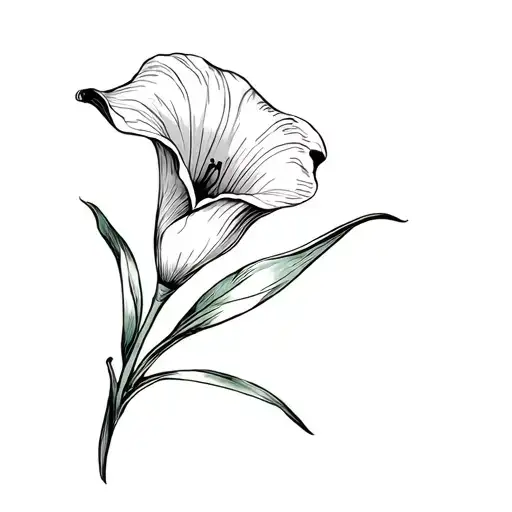 calla lily tattoo design idea