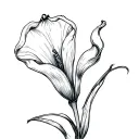 calla lily tattoo design idea