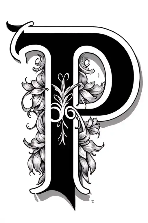 incorporate the letter P three times for a man who has three daughters all with the letter P  tattoo design idea