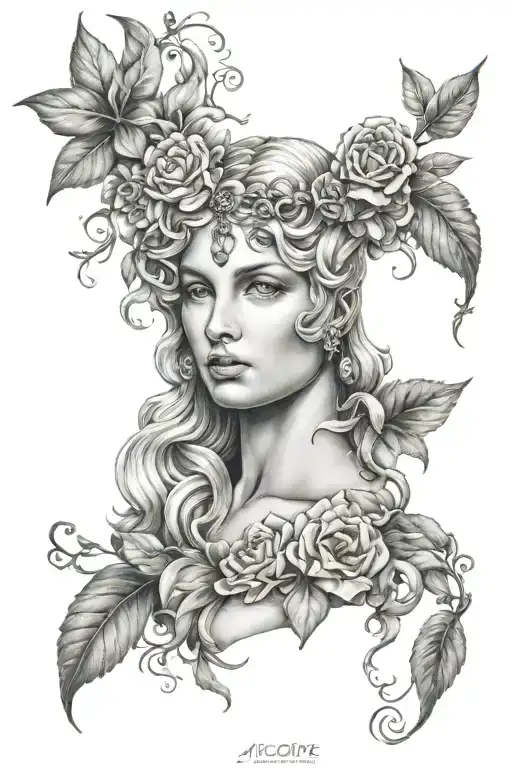 Aphrodite tattoo design idea