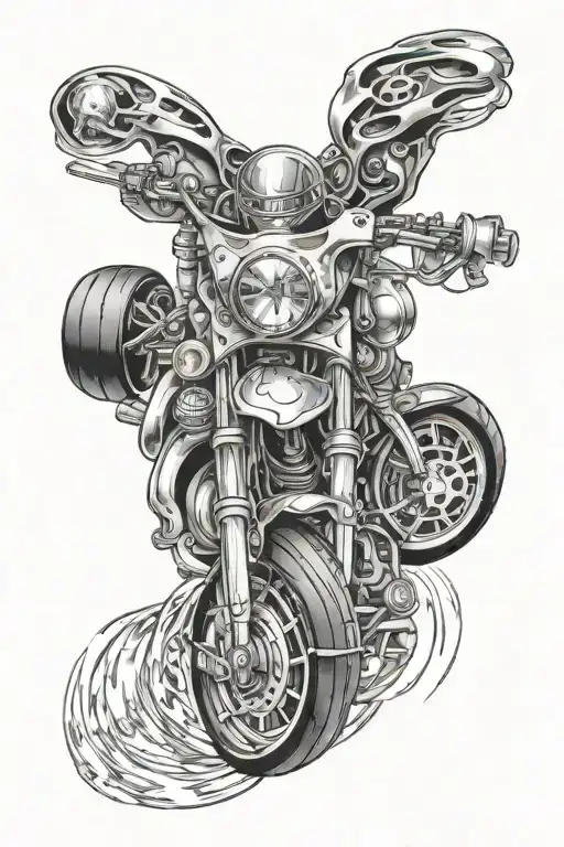 formula one piece tattoo design idea