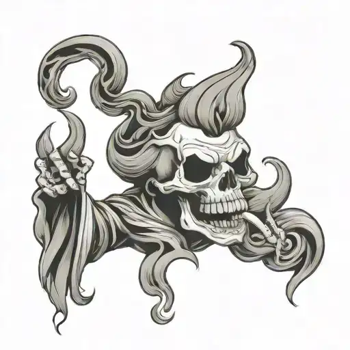 Ghost Smoke tattoo design idea