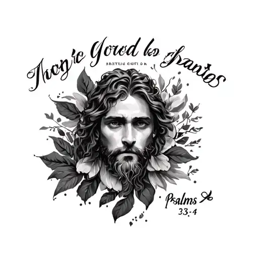 psalms 23:4 tattoo design idea