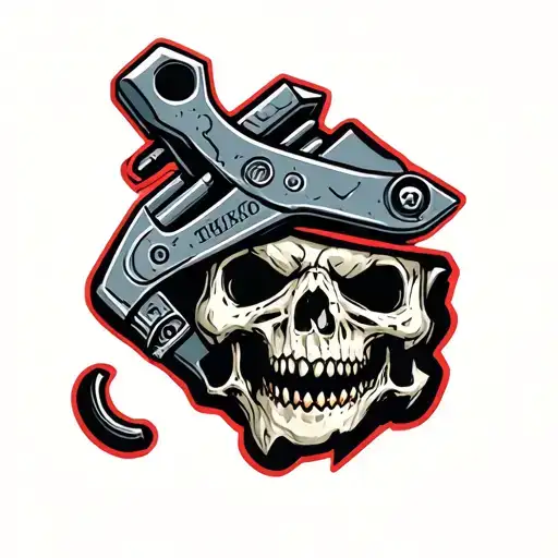 pipe wrench  tattoo design idea