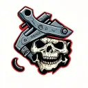 pipe wrench  tattoo design idea