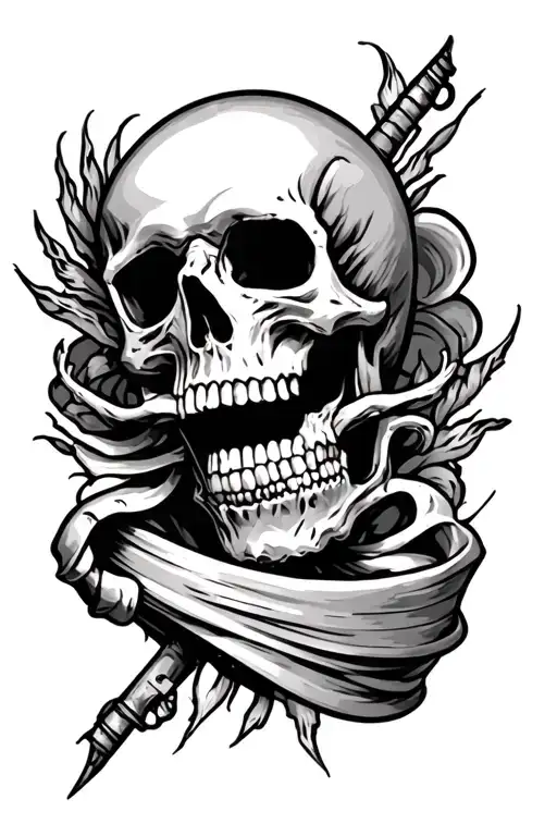 death cheat fore arm tattoo design idea