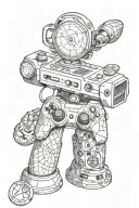 Trophy with remote control ps5 tattoo design idea