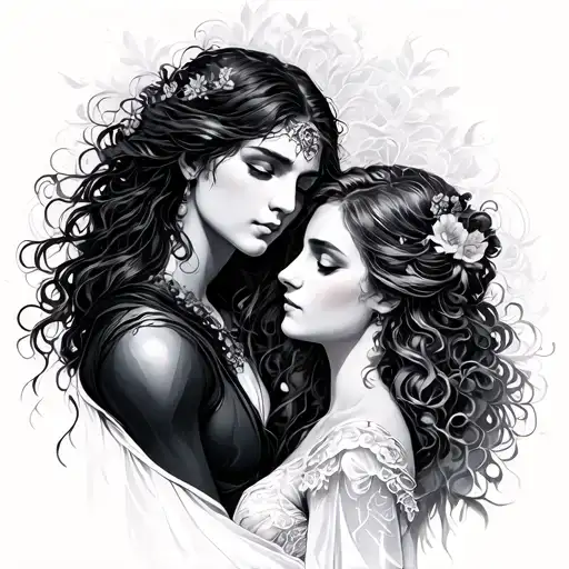 Eurydice And Orpheus tattoo design idea