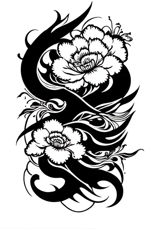 japanese knife tattoo design idea