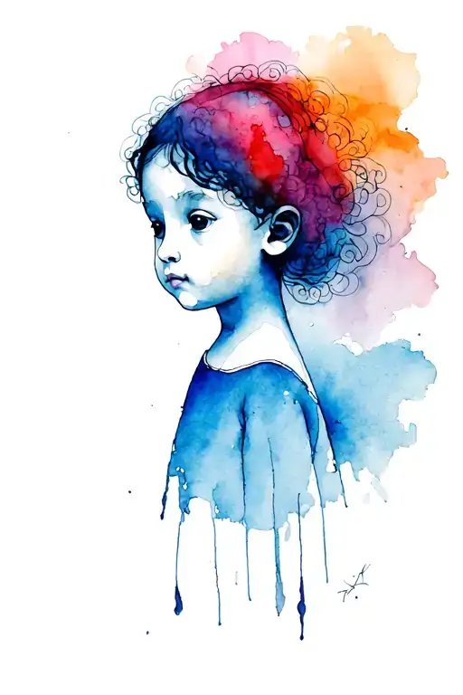 "Kanishka" child Picasso painting tattoo design idea