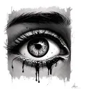 Crying Eye tattoo design idea