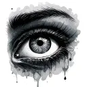 Crying Eye tattoo design idea