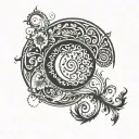 boredom symbol tattoo design idea