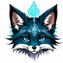 colored Virgo fox tattoo design idea