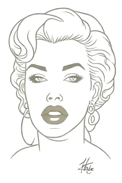 Marilyn Monroe tattoo design idea