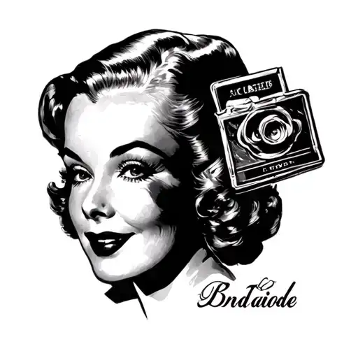 classic movies, 1950s tattoo design idea