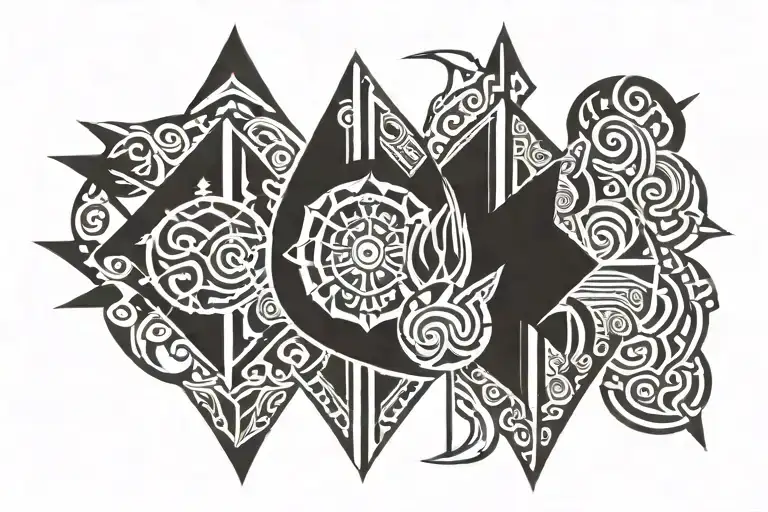 Ahsoka symbol tattoo design idea