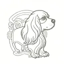 shield, gracious defender, cavalier King Charles spaniel tattoo design idea