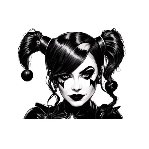 harley quinn tattoo design idea