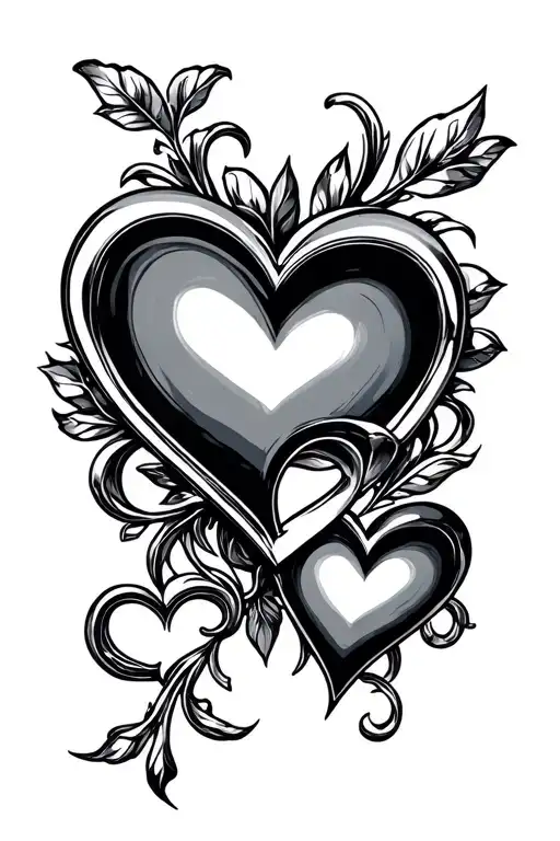word love chrome hearts logo surrounded tattoo design idea