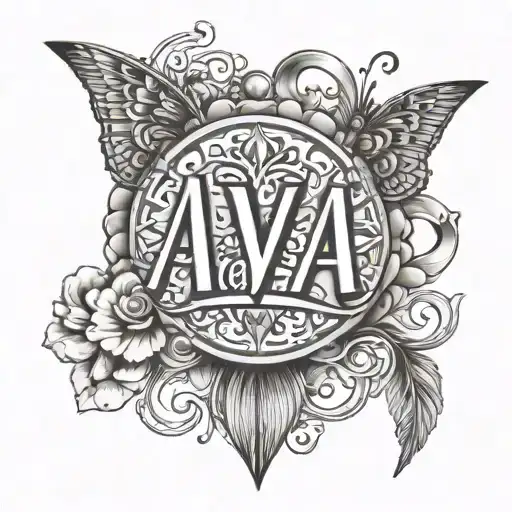 name written aya and karim tattoo design idea