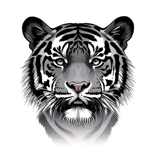 face of a bengal tiger tattoo design idea