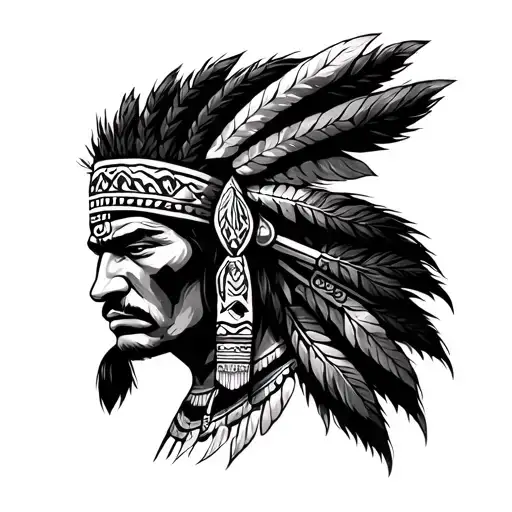 Taino warrior of the light tattoo design idea