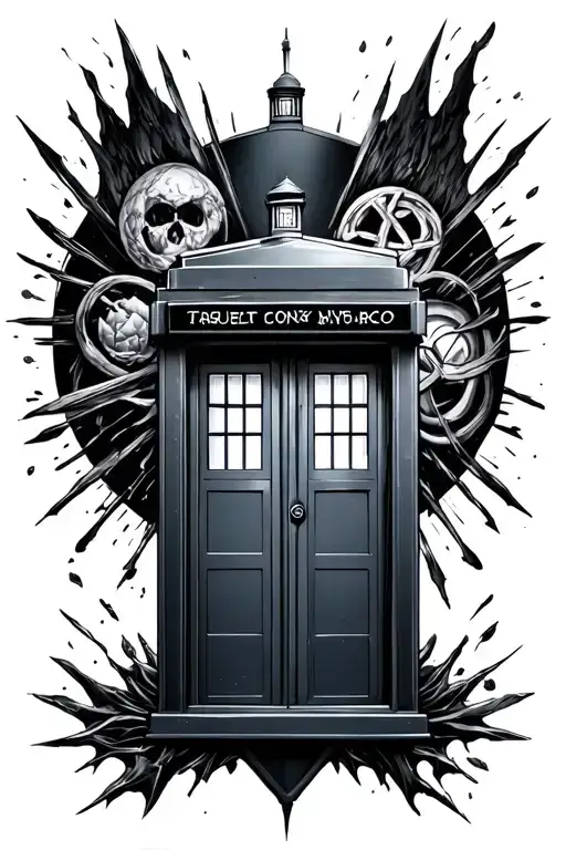 The Tardis of Doctor Who, the Trisquel of Teen Wolf, the Triquetra de Charmed and the relics of death tattoo design idea
