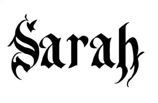 "Sarah" tattoo design idea