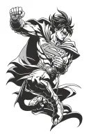 superman, batman, samouraï, son goku, naruto, foot us tattoo design idea