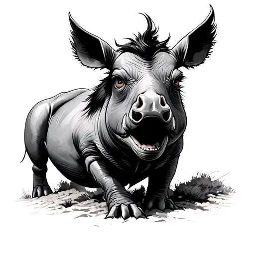 Warthog tattoo design idea