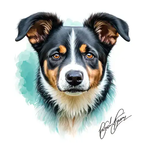 a blue healer tattoo design idea