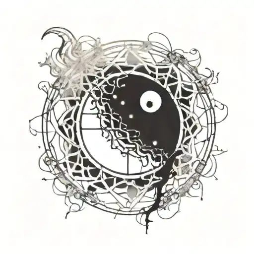 Create a tattoo design incorporating elements from the Linkin Park logo and the Bring Me The Horizon Sempiternal album cover tattoo design idea