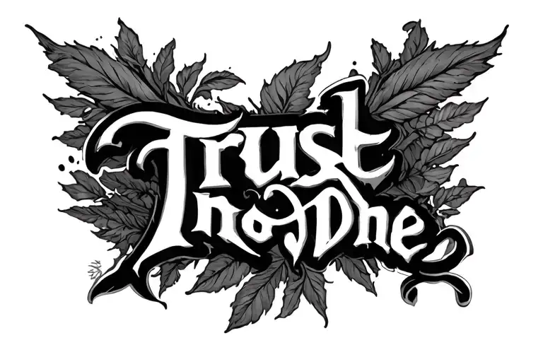 Trust No One tattoo design idea