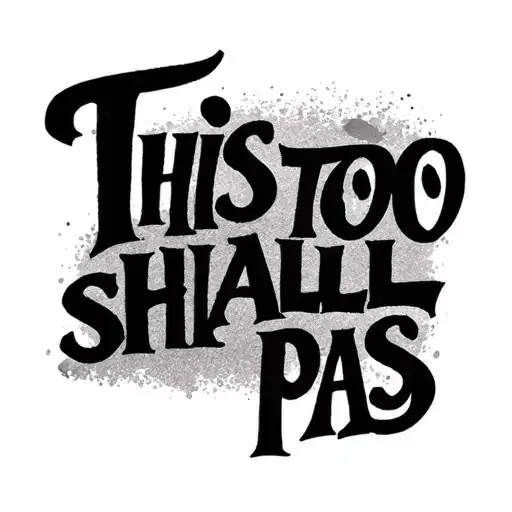 "This too shall pass" turning into sand tattoo design idea