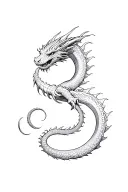 Dragon Ouroboros tattoo design idea