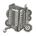 button hohner accordion tattoo design idea