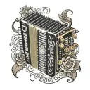 button hohner accordion tattoo design idea