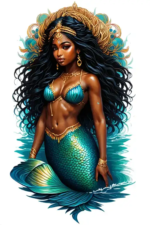 Yemaya/Oshun Mermaid tattoo design idea