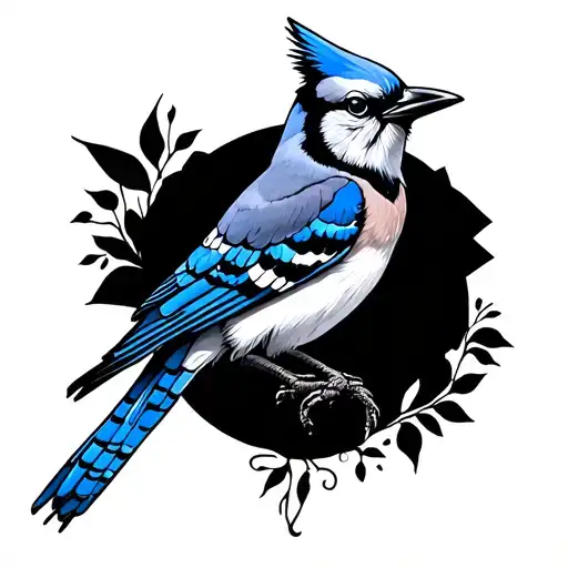 Blue Jay tattoo design idea