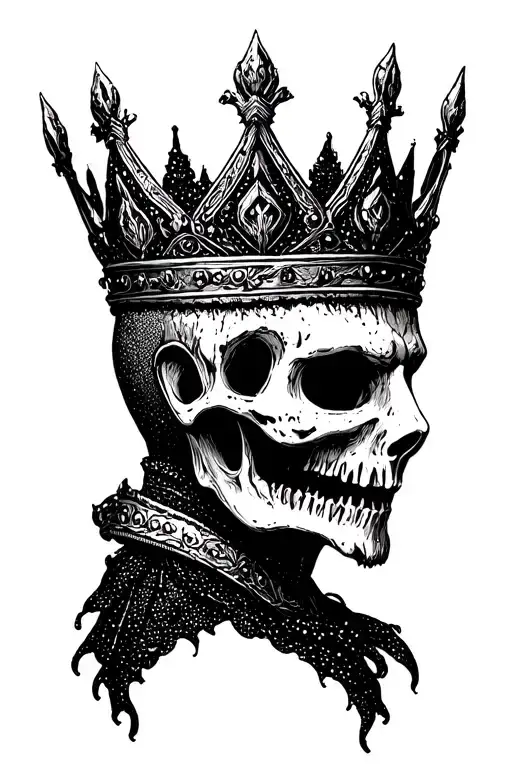 the hallow kings crown tattoo design idea