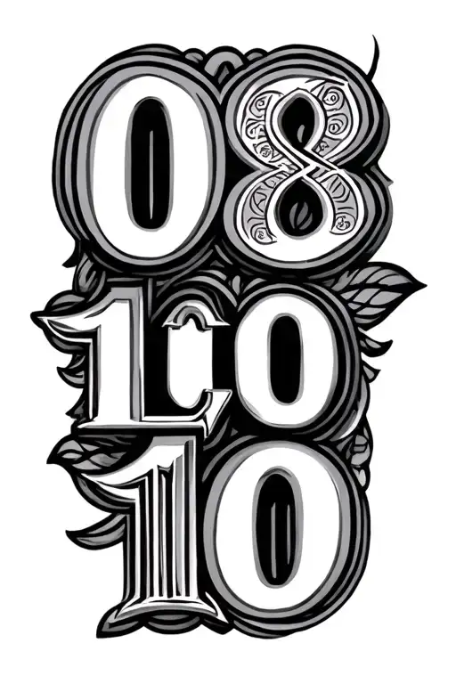 08.10.1969 roman numerals tattoo design idea