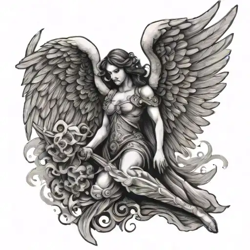 Dark Angel tattoo design idea