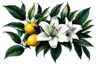 lemon tree with Lillie's  tattoo design idea