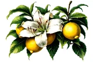 lemon tree with Lillie's  tattoo design idea